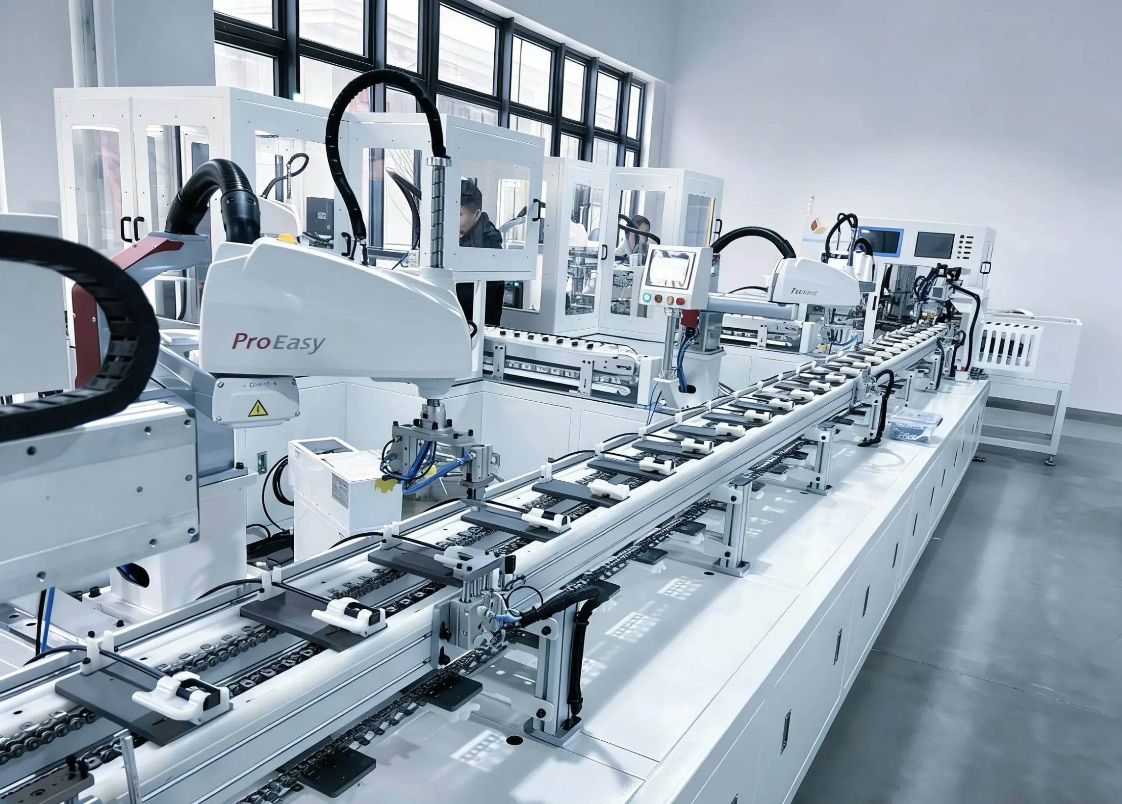 SolarOne factory automation line and engineering workspace